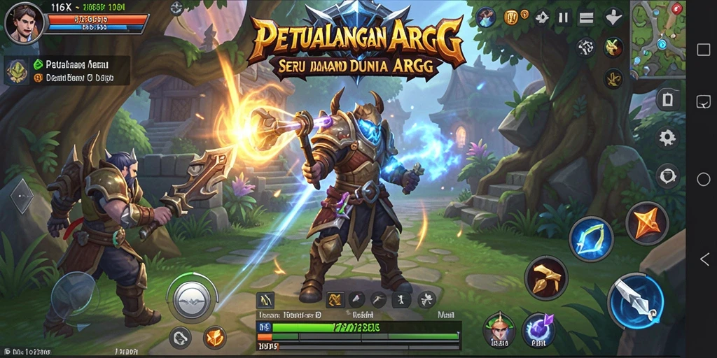 Tampilan gameplay mendebarkan dalam dunia ARPG 116X.