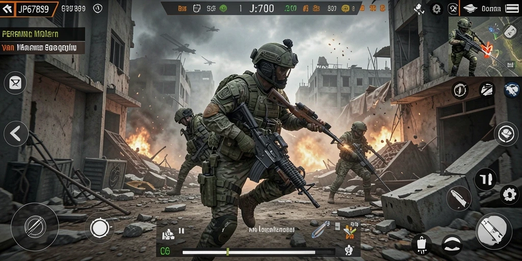Tampilan utama gameplay JP6789 dengan aksi tembak-menembak yang intens.