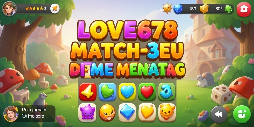 Screenshot dari gameplay LOVE678 yang menunjukkan aksi seru mencocokkan objek.