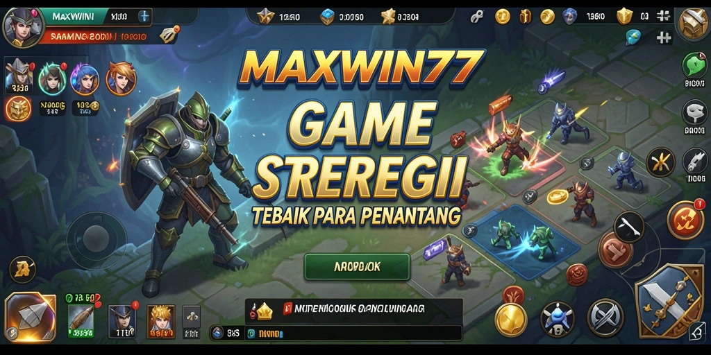 Tampilan gameplay <strong>MAXWIN77</strong> dengan aksi strategi yang mendebarkan.