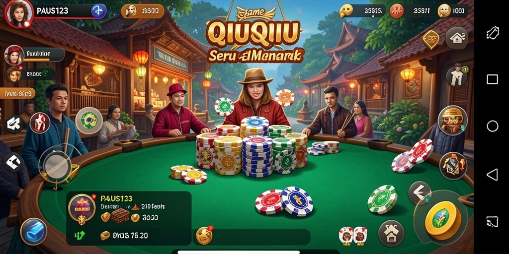 Gameplay seru dan strategi QiuQiu yang menantang.