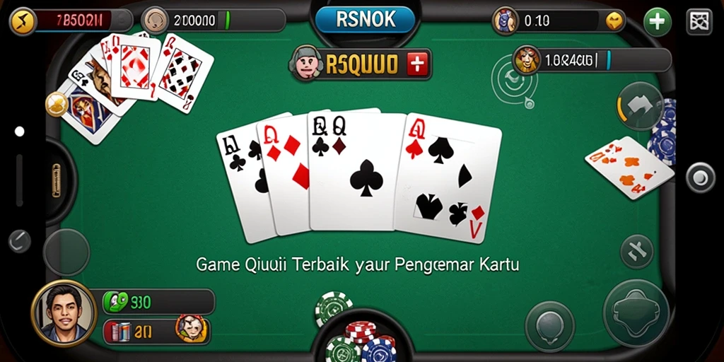 Gameplay seru RSNOK dengan tampilan kartu QiuQiu.