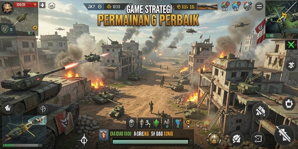 Tampilan menarik dari aksi strategi dalam ZK7.