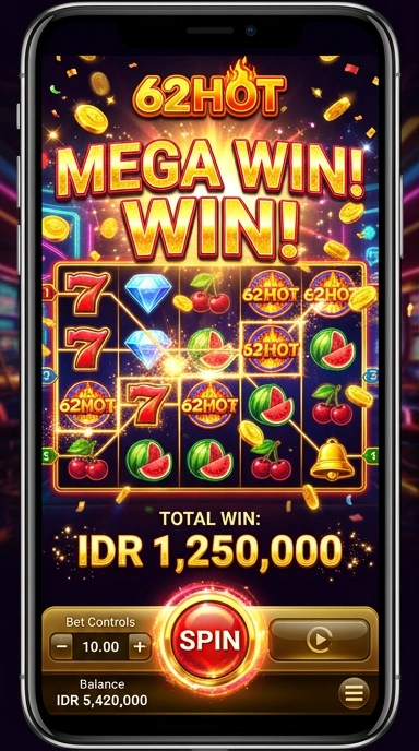 Tampilan aplikasi 62hot yang intuitif dan mudah dinavigasi.